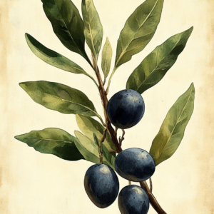 Mediterranean Olive Branch Watercolor Wall Art Canvas – Botanical Kitchen Decor