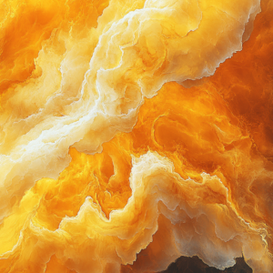 Ethereal Fluid Art Canvas – Golden Hour Abstract Organic Wall Decor