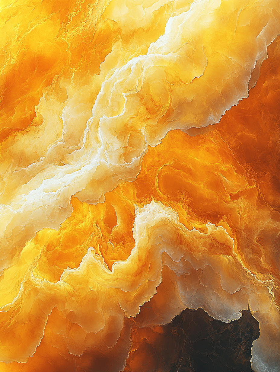 Ethereal Fluid Art Canvas – Golden Hour Abstract Organic Wall Decor