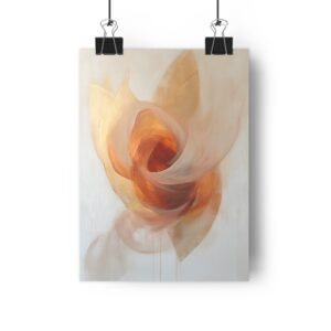 Liquid Sunset Gold Abstract — Poster