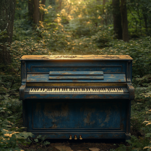 Nature Reclaims Piano – Surreal Forest Music Art Canvas Canvas Print
