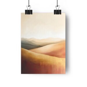 Abstract Golden Dune Horizon — Poster