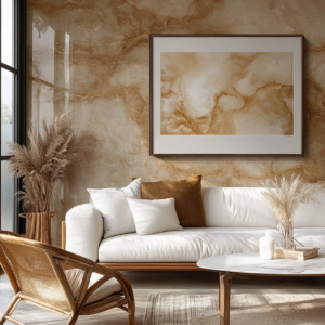 Cream Gold Marble Abstract Wall Art Print – Luxe Modern Minimalist Poster