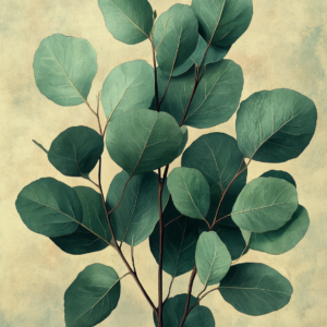 Minimalist Eucalyptus Botanical Wall Art Print – Sage Green Scandinavian Decor