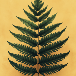 Vintage Fern Botanical Canvas – Scientific Botanical Grid Wall Art