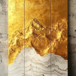 Cream Gold Marble Abstract Wall Art Canvas – Luxe Modern Minimalist Canvas Print