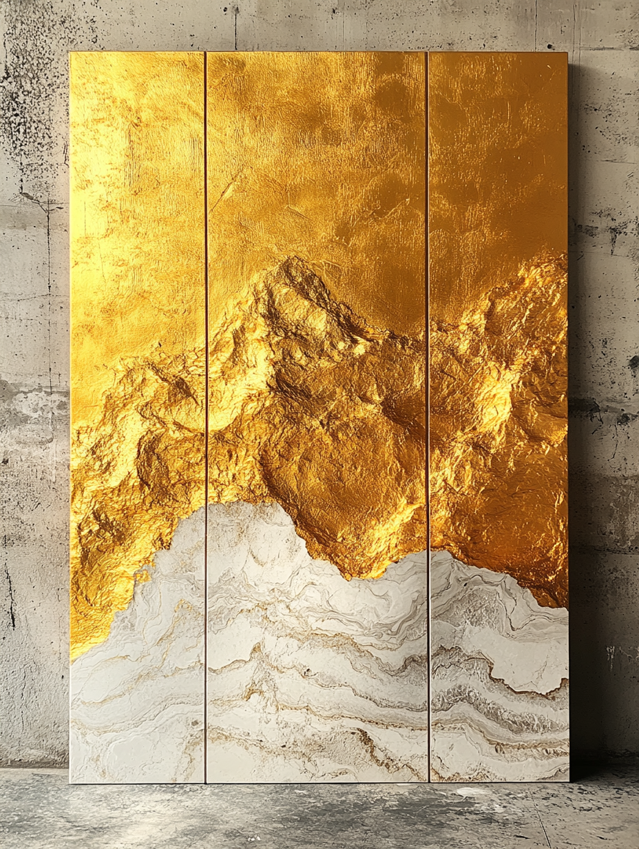 Cream Gold Marble Abstract Wall Art Canvas – Luxe Modern Minimalist Canvas Print