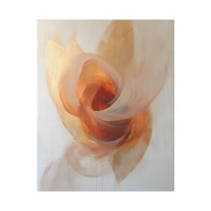 Liquid Sunset Gold Abstract — Toile Canvas