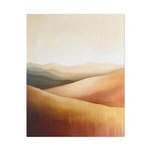 Abstract Golden Dune Horizon — Toile Canvas