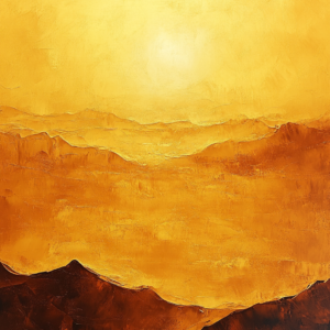 Golden Hour Abstract Sand Tones Modern Wall Art Canvas