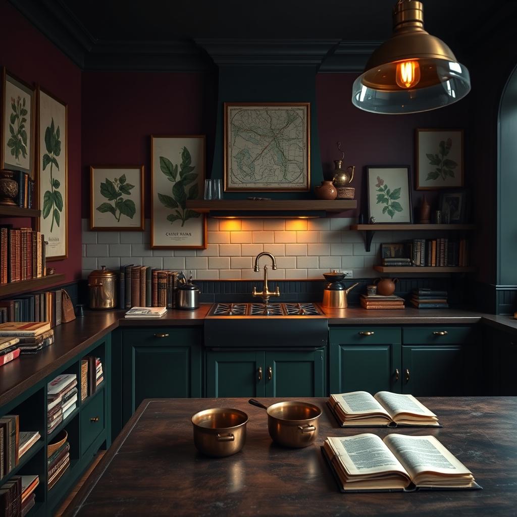 Deco cuisine 2026 : tendance dark academia pour un style savant