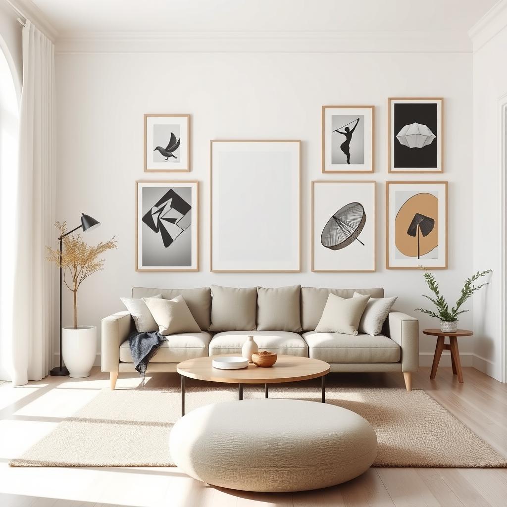 Déco murale salon : guide art mural pour locataires