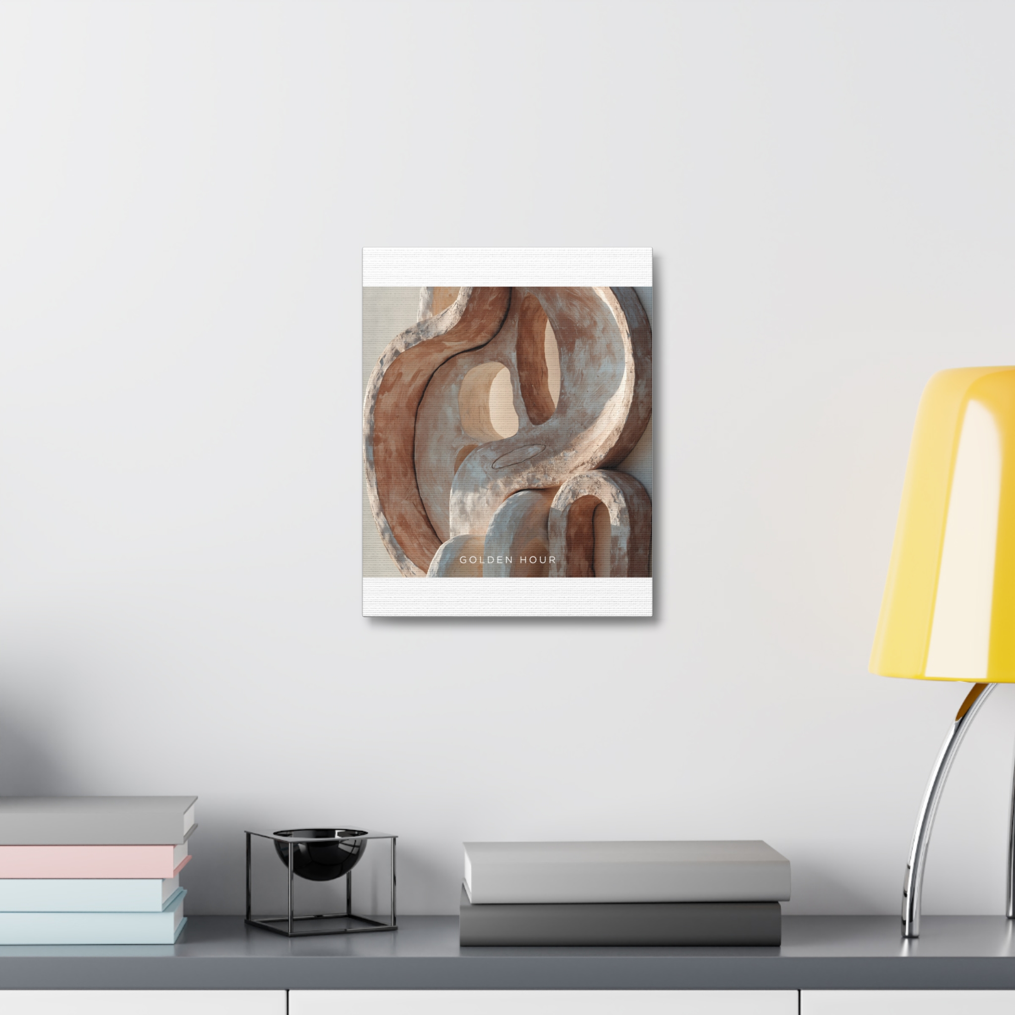 Terracotta Clay Abstract Wall Art Canvas - Minimalist Ceramic Form Canvas Print – Image 28