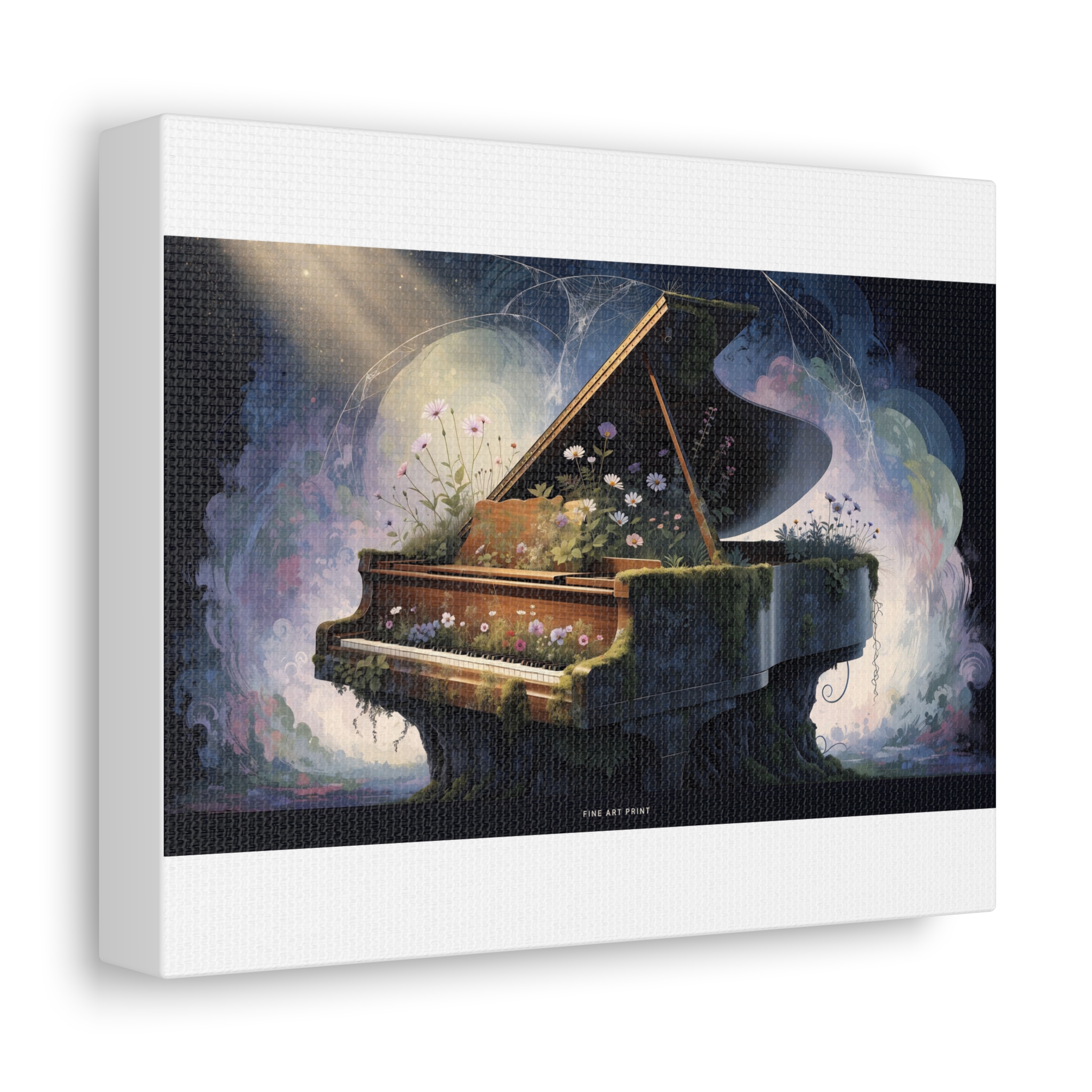 Nature Reclaims Piano - Surreal Forest Music Art Canvas Canvas Print – Image 2