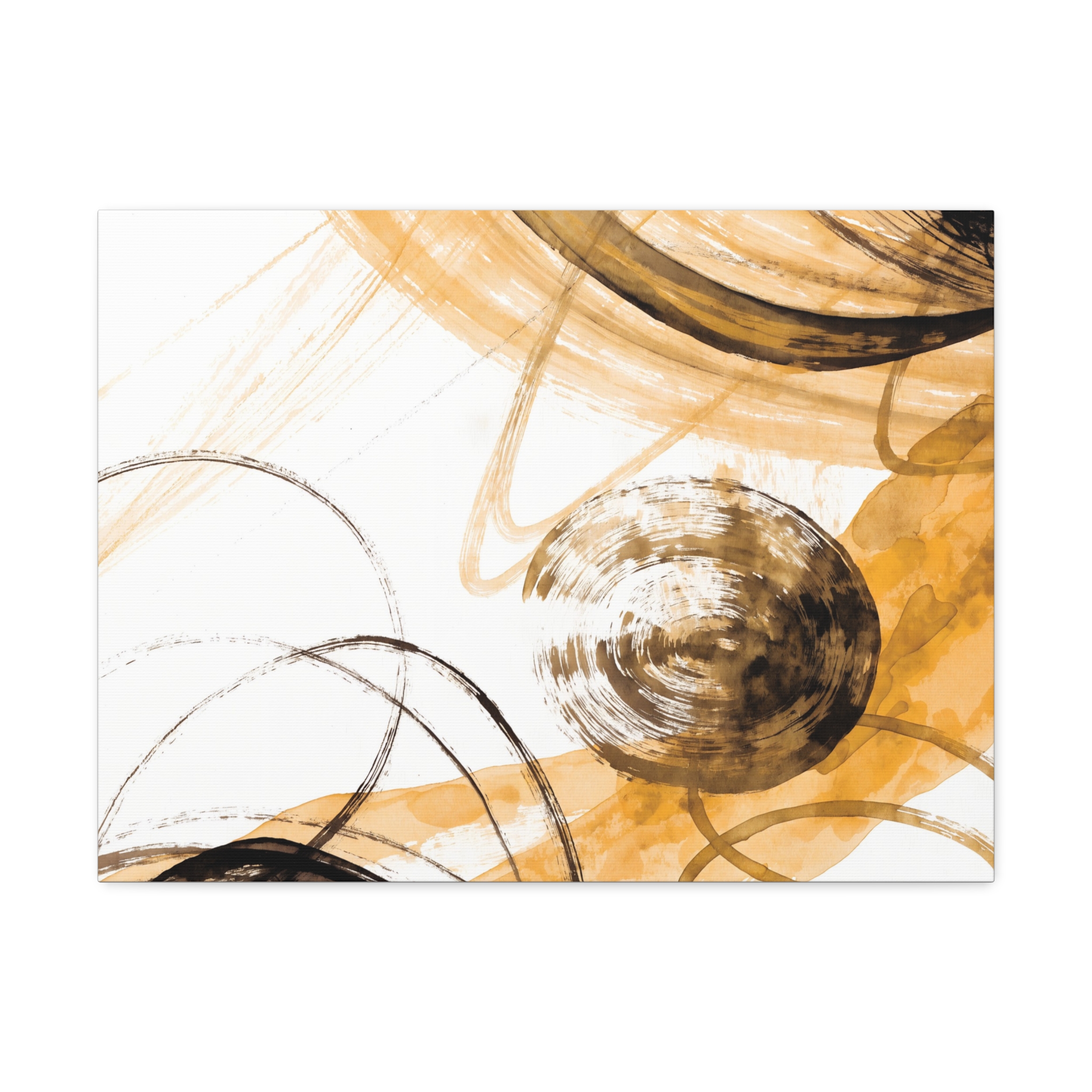 Golden Hour Abstract Wall Art Canvas - Warm Minimalist Zen Painting – Image 13