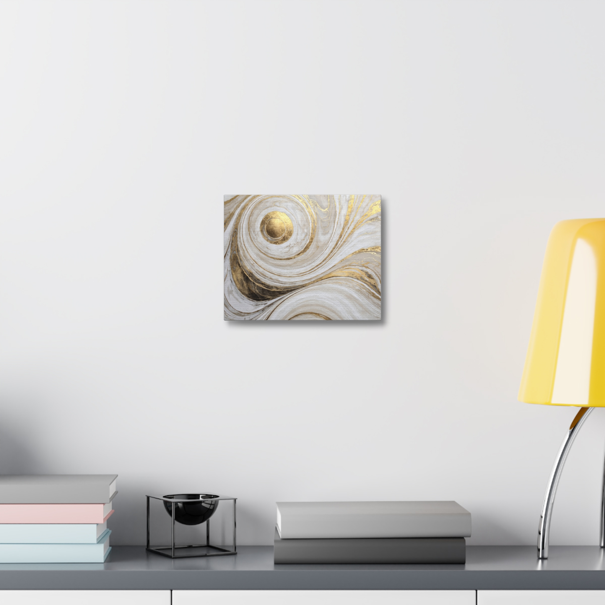 Cream Gold Marble Abstract Wall Art Canvas - Luxe Modern Minimalist Canvas Print – Image 4